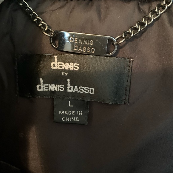Dennis brasso winter jacket black with fur and leather trim - Picture 2 of 2
